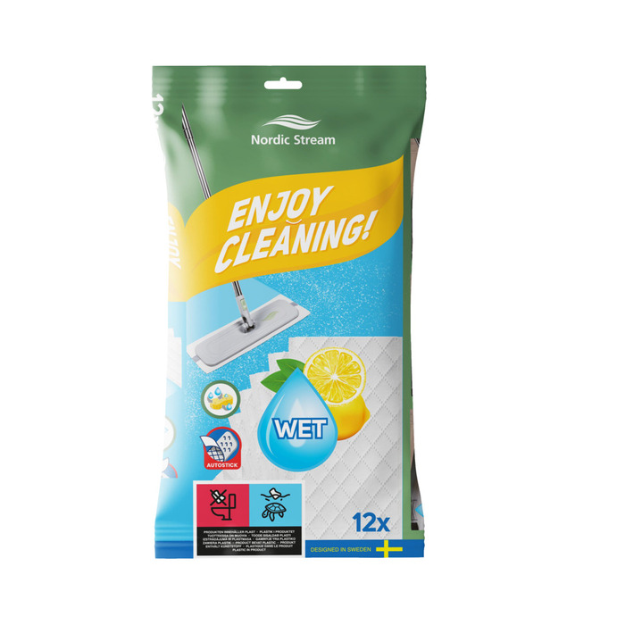 Refillmopp Våt Streamy Cleaner 12-pack Nordic Stream